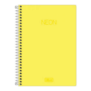 Caderno Capa Dura Espiral 1/4 80 Folhas Neon