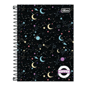 Caderno Capa Dura Espiral 1/4 80 Folhas Pepper