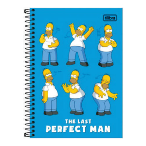 Caderno Capa Dura Espiral 1/4 80 Folhas Simpsons