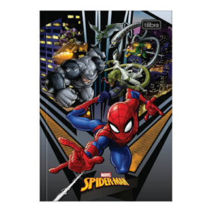 Caderno 1/4 Brochura Capa Dura 80 Folhas Spider - Man