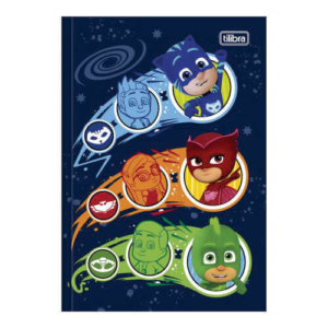 Caderno Brochura Universitário Capa Dura 80 Folhas Pj Masks