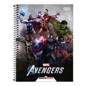 Caderno Universitário Capa Dura 160 Folhas Avengers Game