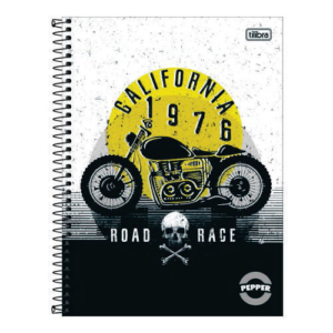 Caderno Universitário Capa Dura 256 Folhas Pepper Masculino