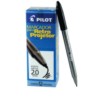 Caneta Para Retroprojetor 2.0 Preto Pilot