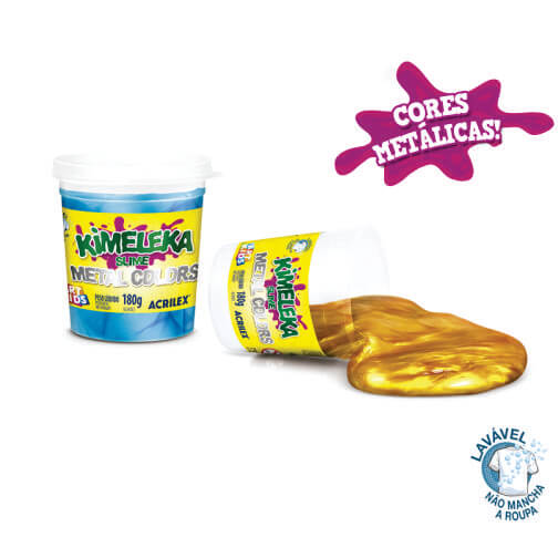 Kimeleka Slime Metal Colors 180g Acrilex - Imagem 2