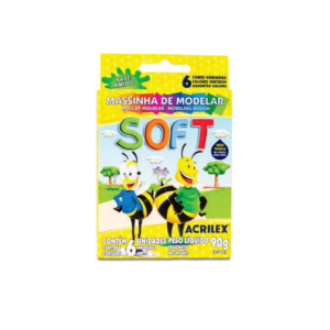 Massa De Modelar 6 Cores Soft Acrilex