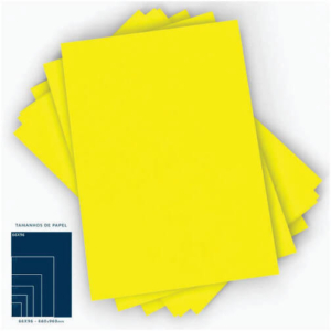 Cartaz Papel Cartão Liso Amarelo 64x94cm