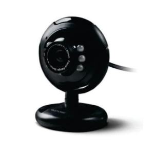 Webcam Multilaser Plug E Play 16Mp Nightvision Microfone Usb Preto