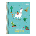 Caderno Capa Dura Espiral 1/4 80 Folhas Hello