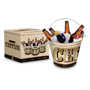 Balde Metal Decorado Cerveja Premium