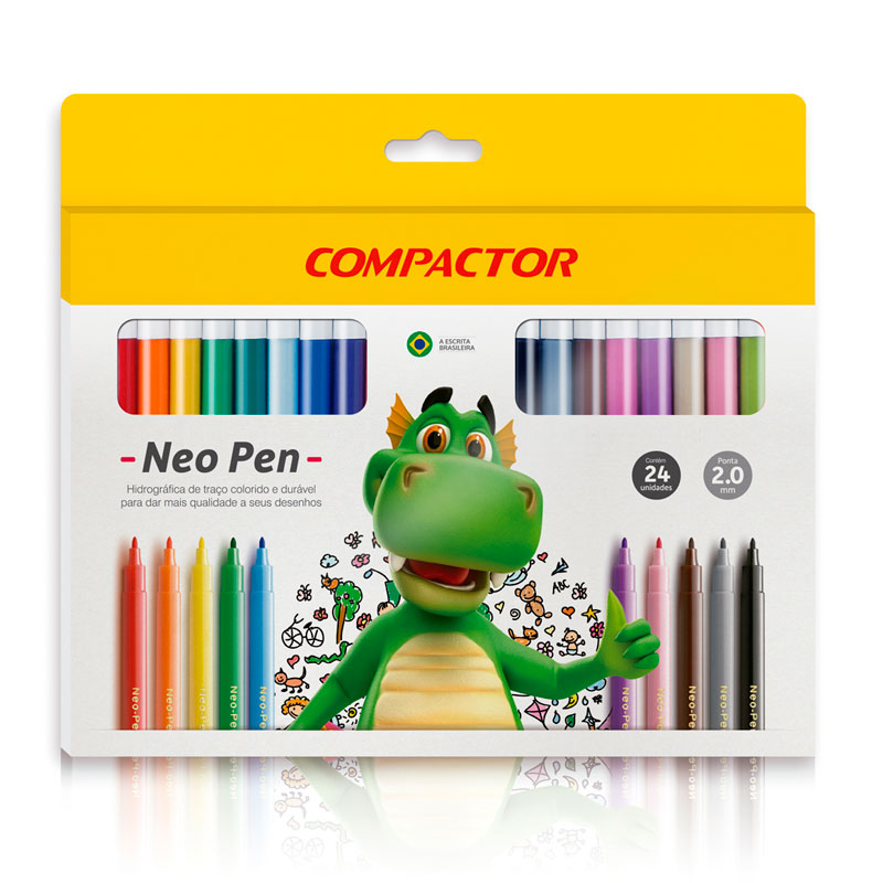 CANETINHA HIDROG 24 CORES NEO PEN COMPACTOR