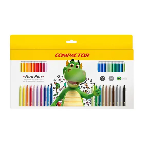 CANETINHA HIDROG 36 CORES NEO PEN COMPACTOR