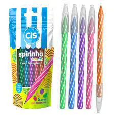 CANETA CIS SPIRINHO SCENTS 0.7 C/5 CORES