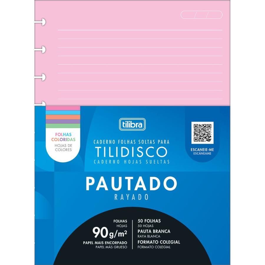 FOLHAS TILIDISCO COLEGIAL COLOR 50F 90G
