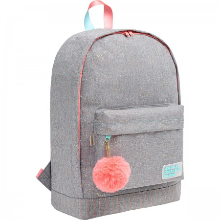 MOCHILA ACADÉMIE DOTS CINZA TILIBRA