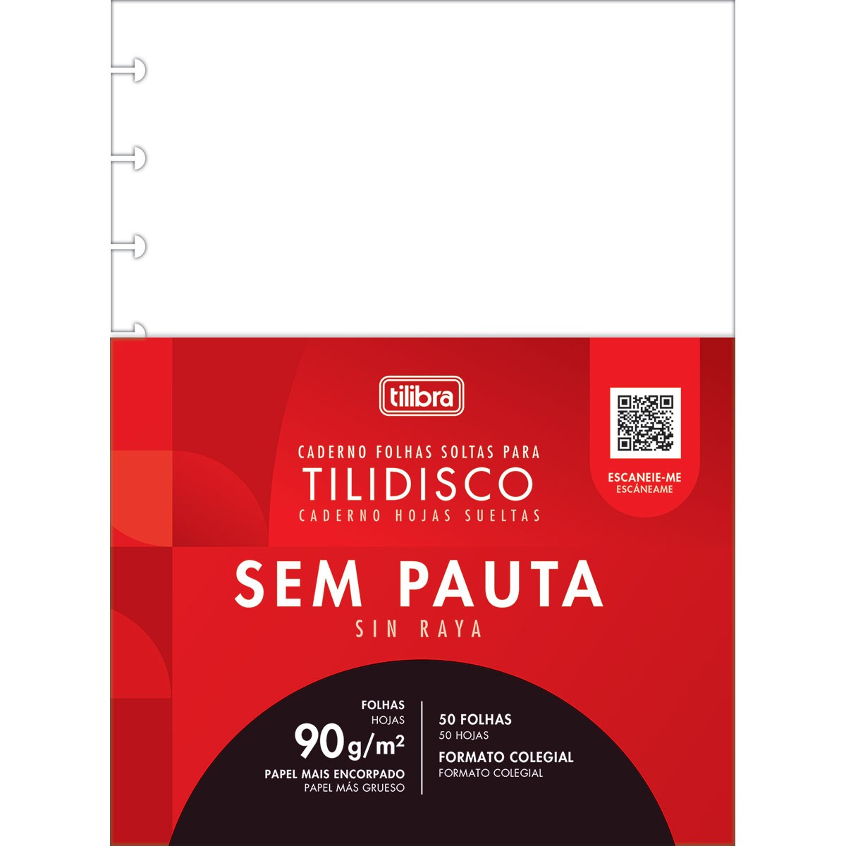 FOLHAS TILIDISCO COLEGIAL S/ PAUTA 50F 90G